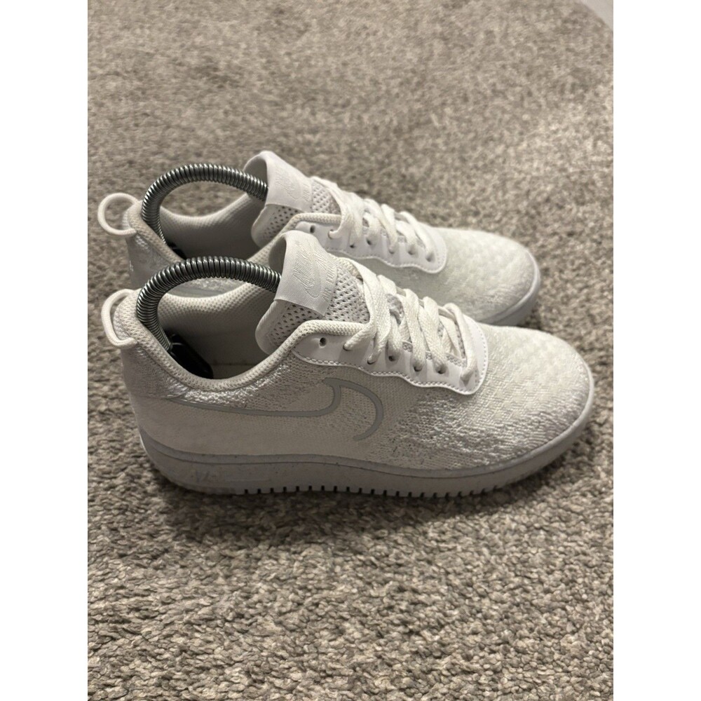 Nike Air Force 1 Crater Flyknit Womens 7.5 Men 6 Shoes Triple White Next Natureโ